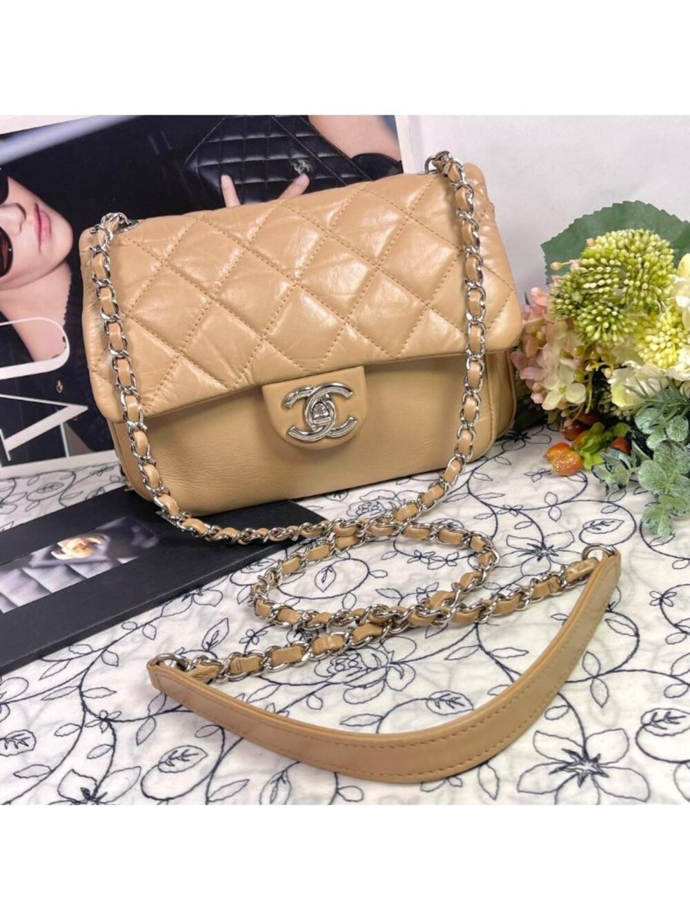 Chanel Double Flap Chain Shoulder Quilted
